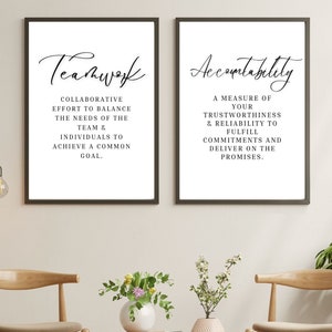 Teamwork Accountability Printable Office Wall Art, Motivation Decor, Inspiration Quote, Positive Affirmation, Work Quotes, Business, Success