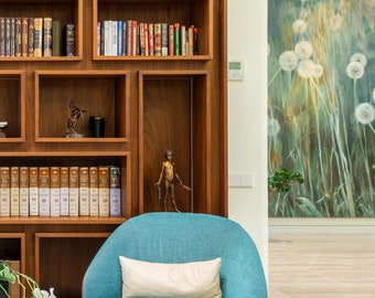 Transforme sus llamadas de Zoom, Google Meet, equipo con impresionantes fondos virtuales. Cálida estantería de madera, perfecta para trabajo remoto y entrevistas.