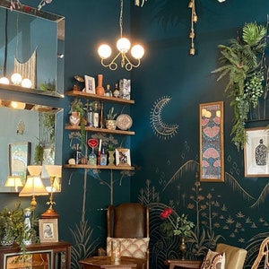 Transform Your Zoom Calls, Google Meet, MS Teams with Stunning Virtual Background Green Bohemian, Perfect for Remote Work and Interviews