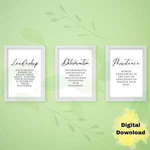 Détermination du leadership, persévérance, art mural imprimable, motivation, citation d&#39;inspiration, décoration de bureau, affirmation positive, cadeau d&#39;entrepreneur