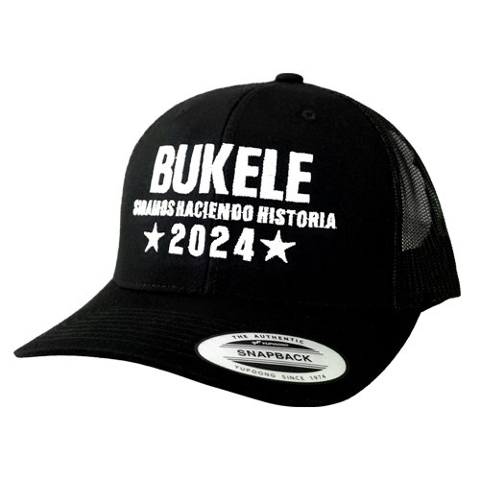 Nayib Bukele Black Embroidered Cap 2024 Reelection Unisex/ Nayib Bukele