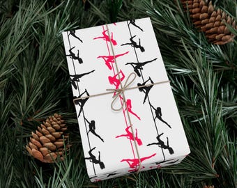Pole Dancing Wrapping Paper - Fun and Unique Stripper Gift Wrap for Christmas, Birthdays, and Special Occasions