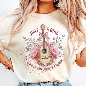Juste une fille qui aime la musique country, PNG du Sud, Country png, Sublimation de musique country, Sublimation de noeud, Design de t-shirt, Sweatshirt png