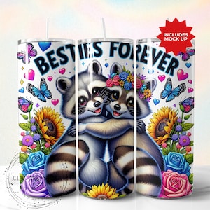 Besties Forever Tumbler Wrap png, 20 Unzen Skinny Sublimationsdesign, Affirmationszitat des besten Freundes, süßer bester Freund PNG