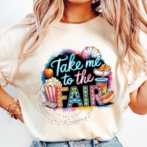 Take me to the Fair Sublimation Design PNG Digital Download , County State Fair Country Rides png, Neon Ferris Wheel, Fall Autumn Design