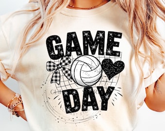 Volleyball Game Day PNG, Coquette Volleyball Glitter Png, Volleyball Mama Png, Volleyball Mom Png, Game Day, Sport Png