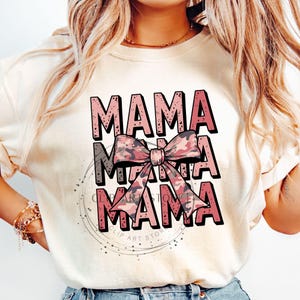 Mama Camo Coquette Bow PNG, Old School Camo png, Girls Camo Bow Png Shirt, Retro Hunting Sublimation, Coquette Bow Png, Camoflauge Print Png