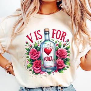 V è per Vodka Anti Valentine Png, Trendy Valentine Png, Divertente disegno di sublimazione di San Valentino da bere, Divertente Vday png, popolare Trendy png