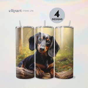 Dackel Tumbler Wraps, 20 Unzen Skinny Tumbler Sublimationsvorlagen, PNG Digital Download, Hundemama, Hundepapa, Weiner, Wursthund, Doxie Wrap