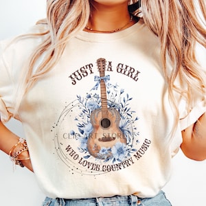 Juste une fille qui aime la musique country, PNG du Sud, Country png, Sublimation de musique country, Sublimation de noeud, Design de t-shirt, Sweatshirt png