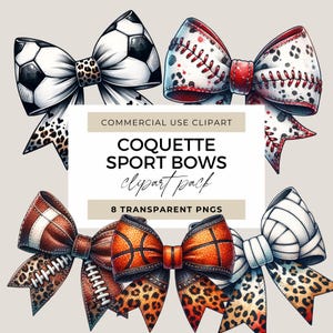 Sportcoquette Bow sublimatie PNG-ontwerpbundel, sport-png-bundel, voetbal, volleybal, honkbal, schoolteam