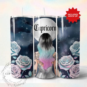 Gobelet du zodiaque Verseau Wrap design céleste, astrologie 20 oz verres droits skinny Sublimation Design, téléchargement numérique PNG