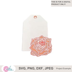 Etichetta a strati di rose in formato SVG, graziosa etichetta regalo a più strati di rose in formato SVG PNG, etichetta regalo per la festa della mamma, file digitale di etichetta a strati, etichetta di buon anniversario