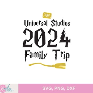 Wizard Universal Studios 2024 Camisas de viaje familiar SVG PNG Universal Studios Magical Wizard Family Trip SVG Png Dxf Eps archivo de corte digital