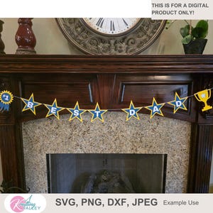 Best Dad Banner SVG, Happy Father's Day 3D 2D Banner, Layering Sterne, mehrschichtiges Preisband, mehrschichtige Trophäe, Vatertags-Wimpel