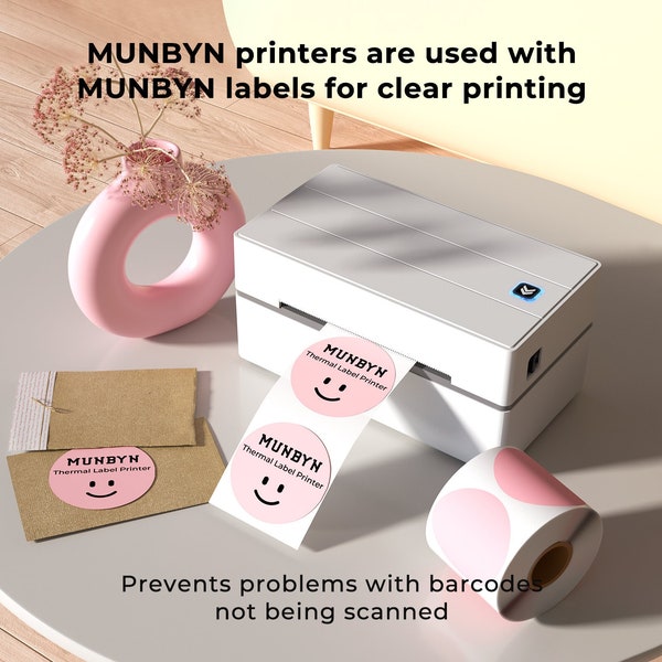 MUNBYN Thermal Label Printer 203DPI, 4x6 USB Thermal Label Printer,Label Printer for Package Home Small Business Compatible with Mac,Windows