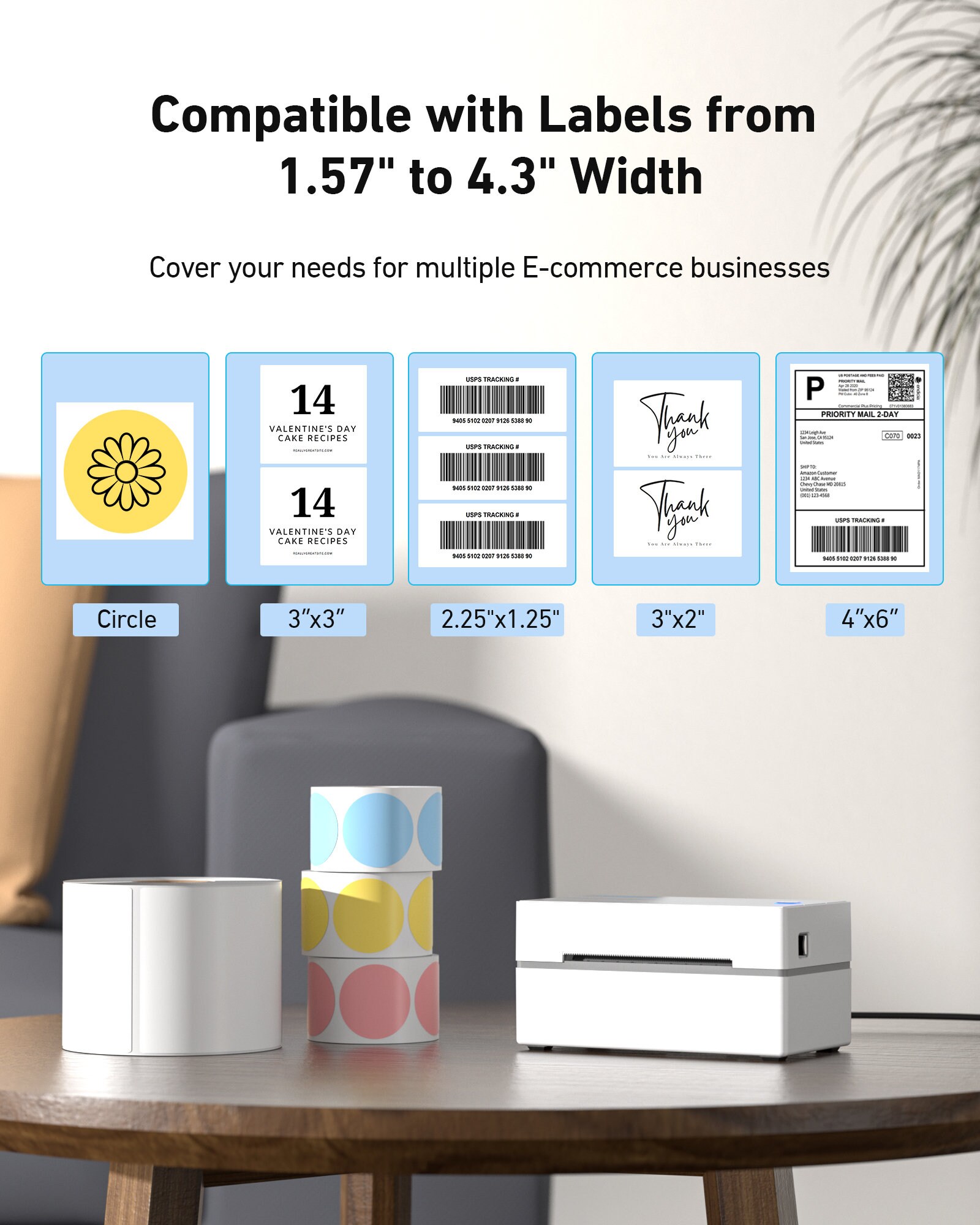 MUNBYN Imprimante d'étiquettes thermique 203 ppp, 4 x 6 USB imprimante  d'étiquettes thermique, imprimante d'étiquettes pour emballage maison  petite entreprise compatible avec Mac, Windows -  Canada