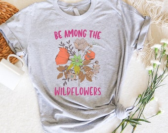 Botanical Shirt, Wildflower Shirt, Garden Shirt, Pressed Flower Shirt,, Flower Girl Shirt, Wildflower Outfit, Mothers Day Gift, Floral Shirt