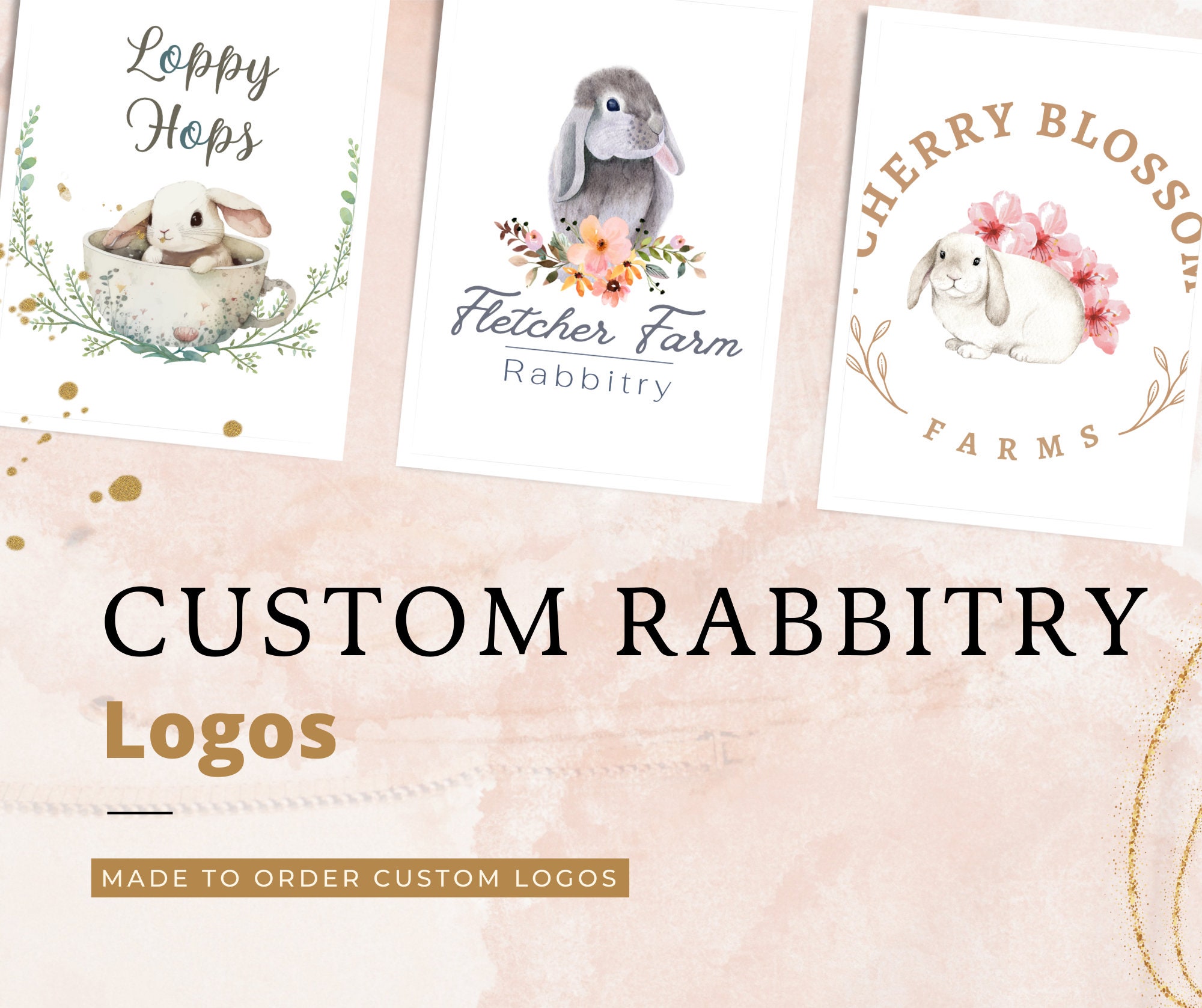 Custom Rabbitry Logo | Holland Lop Rabbitry Logo | Bunny Logo | ARBA Show Breeder | Holland Lop | Rabbit Logo