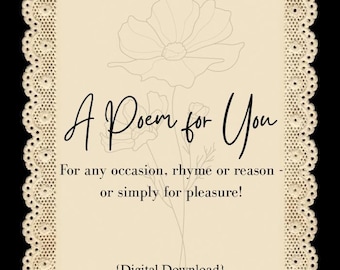 Personalized Custom Poem | Keepsake Gift (Digital Download)