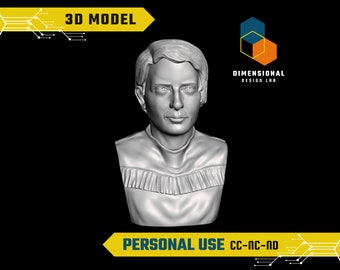 3D-model van Ayn Rand - Hoogwaardig STL-bestand voor 3D-printen (PERSOONLIJK GEBRUIK)
