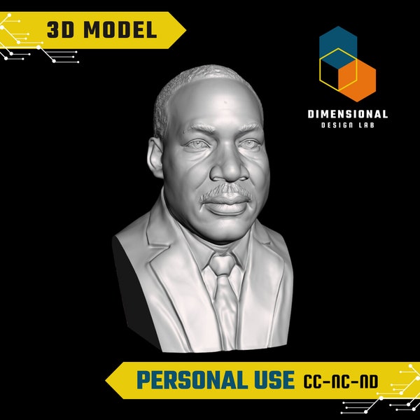 3D Model of Martin Luther King Jr. - High-Quality STL File for 3D Printing (PERSONAL USE)