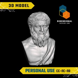 3D Model of Plato - High-Quality STL File for 3D Printing (PERSONAL USE)
