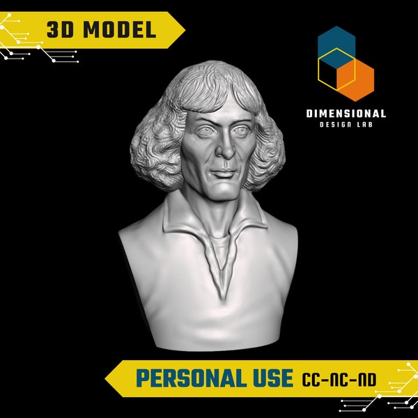 3D Model of Nicolaus Copernicus - High-Quality STL File for 3D Printing (PERSONAL USE)