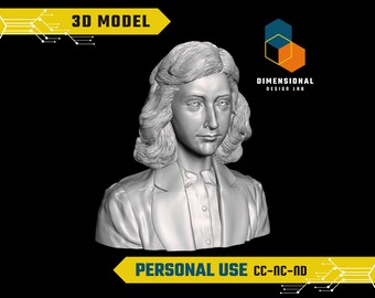3D Model of Anne Frank - High-Quality STL File for 3D Printing (PERSONAL USE)
