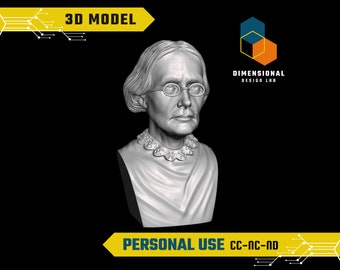 3D-model van Susan B. Anthony - Hoogwaardig STL-bestand voor 3D-printen (PERSOONLIJK GEBRUIK)