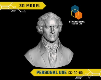 3D-model van Alexander Hamilton - Hoogwaardig STL-bestand voor 3D-printen (PERSOONLIJK GEBRUIK)