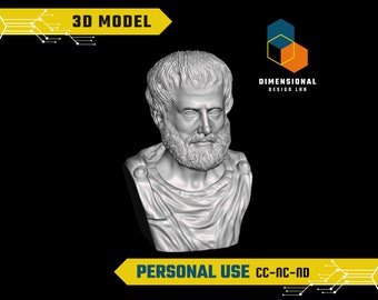 3D Model of Aristotle - High-Quality STL File for 3D Printing (PERSONAL USE)