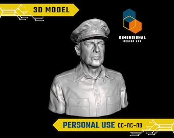 Modelo 3D de Douglas MacArthur - Archivo STL de alta calidad para impresión 3D (USO PERSONAL)
