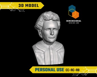 3D-model van Marie Curie - Hoogwaardig STL-bestand voor 3D-printen (PERSOONLIJK GEBRUIK)