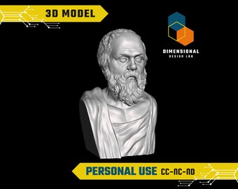 3D Model of Socrates - High-Quality STL File for 3D Printing (PERSONAL USE)