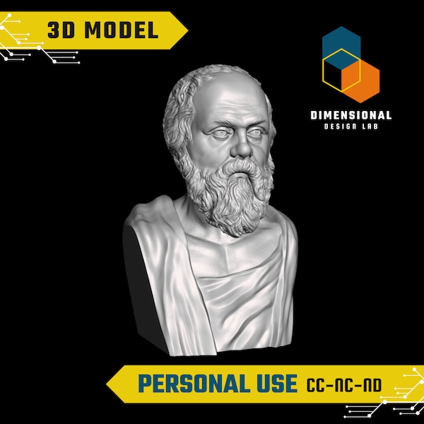 3D Model of Socrates - High-Quality STL File for 3D Printing (PERSONAL USE)
