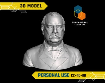 3D-model van Grover Cleveland - Hoogwaardig STL-bestand voor 3D-printen (PERSOONLIJK GEBRUIK)