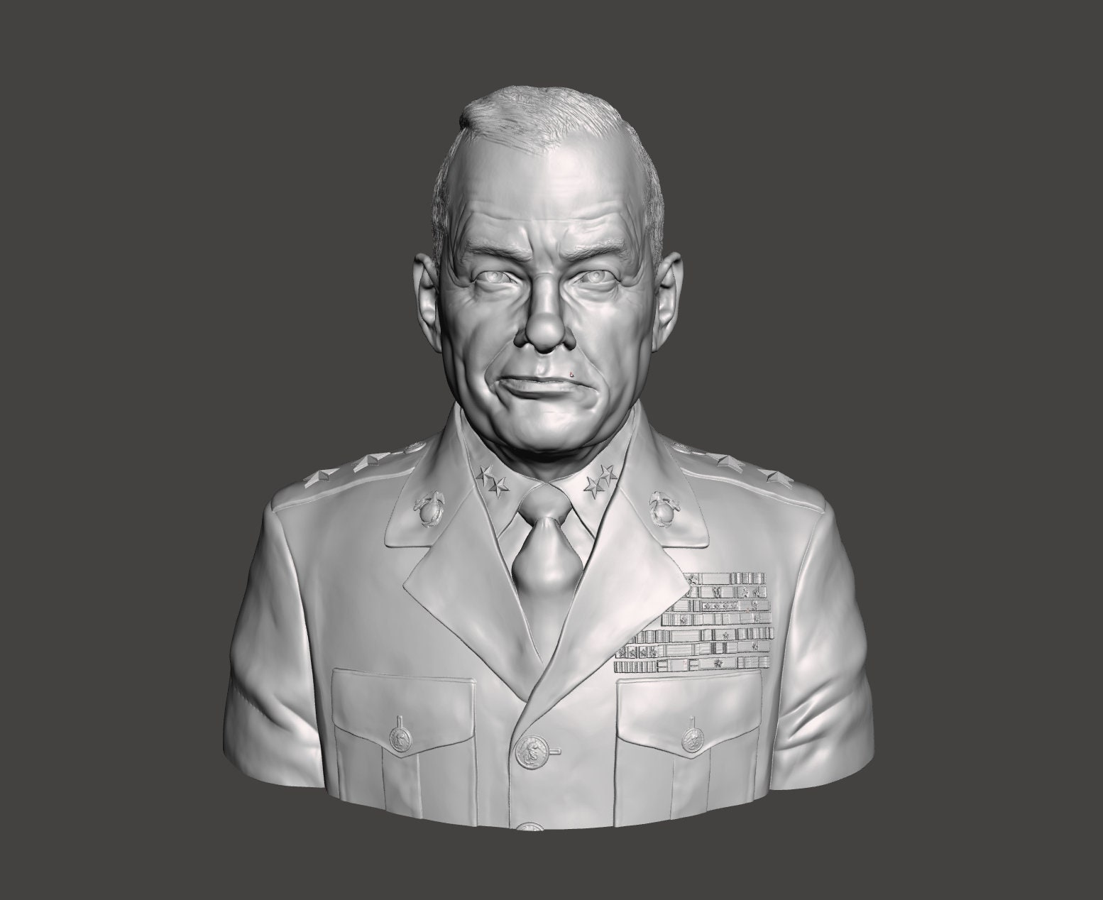 3D Model of Chesty Puller Highquality STL File for 3D Etsy