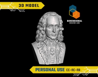 3D-model van Voltaire - Hoogwaardig STL-bestand voor 3D-printen (PERSOONLIJK GEBRUIK)