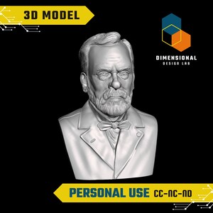 3D Model of Louis Pasteur - High-Quality STL File for 3D Printing (PERSONAL USE)