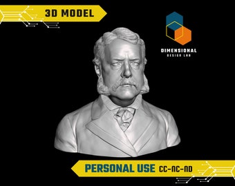 3D-model van Chester A. Arthur - Hoogwaardig STL-bestand voor 3D-printen (PERSOONLIJK GEBRUIK)