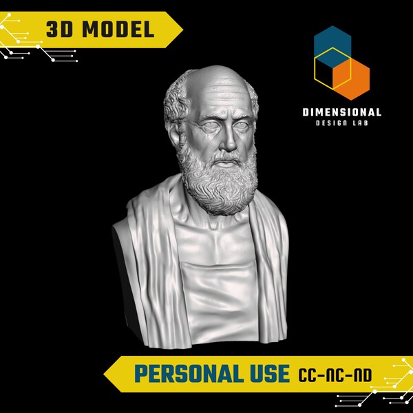 3D Model of Hippocrates - High-Quality STL File for 3D Printing (PERSONAL USE)