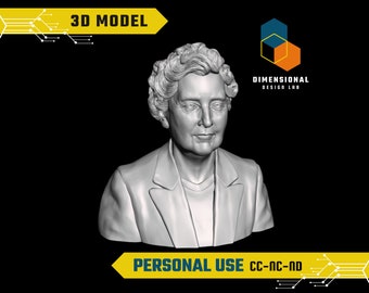 3D-model van Agatha Christie - Hoogwaardig STL-bestand voor 3D-printen (PERSOONLIJK GEBRUIK)