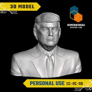 3D Model of Donald Trump - High-Quality STL File for 3D Printing (PERSONAL USE)