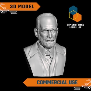 3D Model of Sigmund Freud - High-Quality STL File for 3D Printing (COMMERCIAL USE)