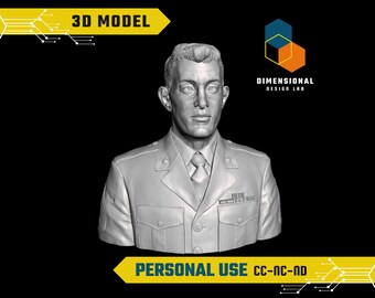 3D Model of John Basilone - High-Quality STL File for 3D Printing (PERSONAL USE)
