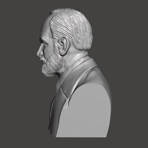 3D Model of Sigmund Freud High-quality STL File for 3D Printing