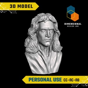 3D Model of Isaac Newton - High-Quality STL File for 3D Printing (PERSONAL USE)