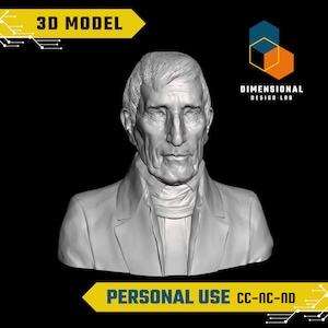 3D Model of William Henry Harrison - High-Quality STL File for 3D Printing (PERSONAL USE)