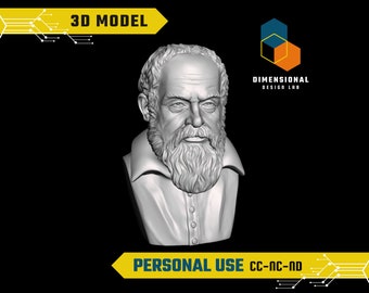 3D-model van Galileo Galilei - Hoogwaardig STL-bestand voor 3D-printen (PERSOONLIJK GEBRUIK)